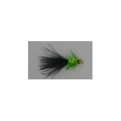 Lures Short Shank Black & Green Leadhead $2.50