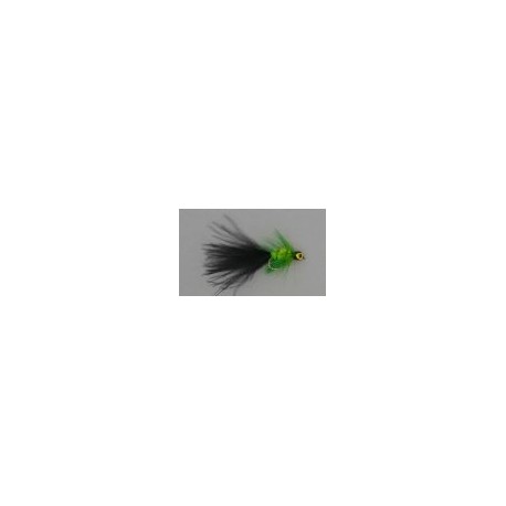 Lures Short Shank Black & Green Leadhead $2.50