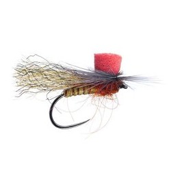 Barbless Flies Repfiber High Viz Caddis BL Red Post $2.50