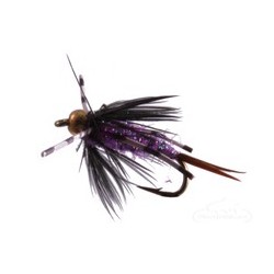 Beaded Nymphs Batman Nymph Bead Head Purple $2.50