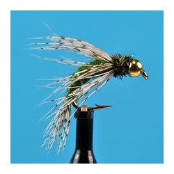 Beaded Nymphs Bead Head Bird Of Prey  Olive $2.50