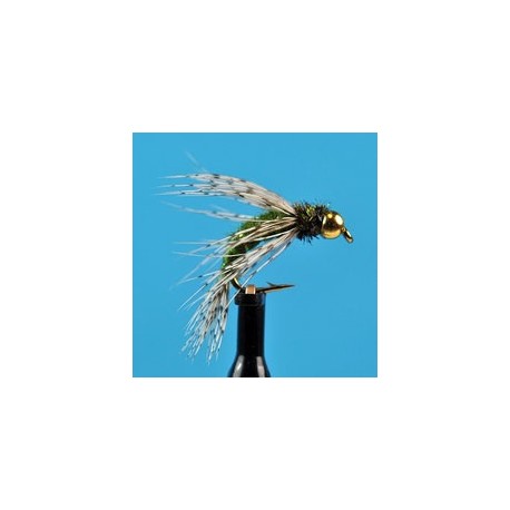 Beaded Nymphs Bead Head Bird Of Prey  Olive $2.50