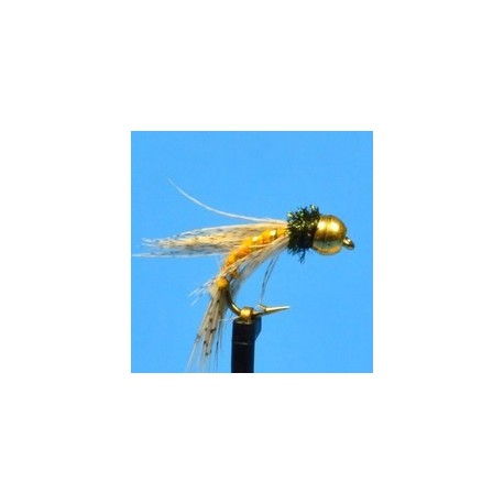 Beaded Nymphs Bead Head Bird Of Prey  Orange $2.50