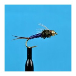 Beaded Nymphs Bead Head Copper John Blue $2.50