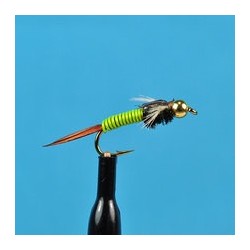 Beaded Nymphs Bead Head Copper John Chartreuse $2.50