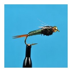 Beaded Nymphs Bead Head Copper John Green $2.50