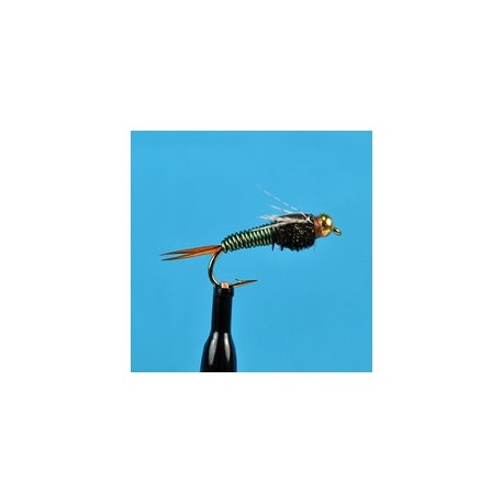 Beaded Nymphs Bead Head Copper John Green $2.50