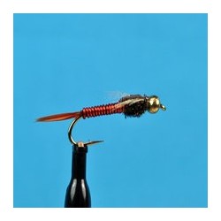 Beaded Nymphs Bead Head Copper John Red $2.50
