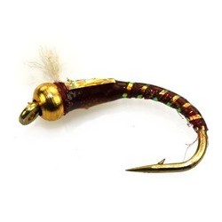 Buzzer 3D Glass Epoxy Bead Head Nymph Bloodworm Marabou $2.34
