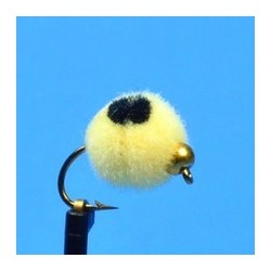 Beaded Nymphs Bead Head Egg Yellow W Black Spot $2.50