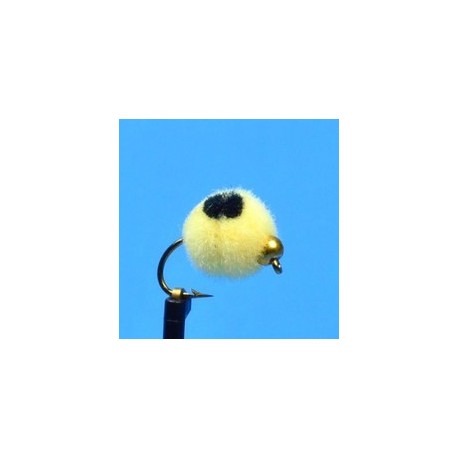Beaded Nymphs Bead Head Egg Yellow W Black Spot $2.50