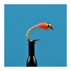 Beaded Nymphs Bead Head Flourescent Orange $2.50