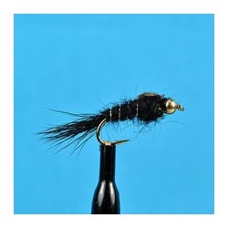 Beaded Nymphs Bead Head Hare's Ear Black $2.50
