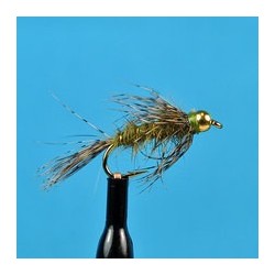 Beaded Nymphs Bead Head Hares Ear Soft Hackle Olive $2.50
