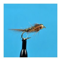 Beaded Nymphs Bead Head March Brown Soft Hackle Olive $2.50