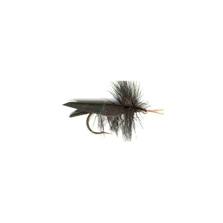 Dries black horned caddis button $2.50