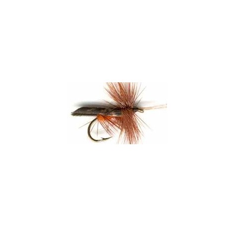Dries dark brown hornded caddis button $2.50