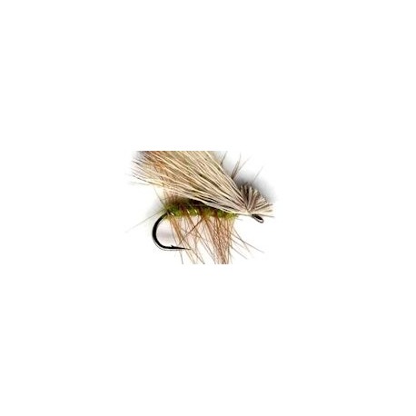 Dries olive elk hair caddis button $2.50