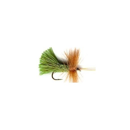 Dries green goddards caddis button $2.50