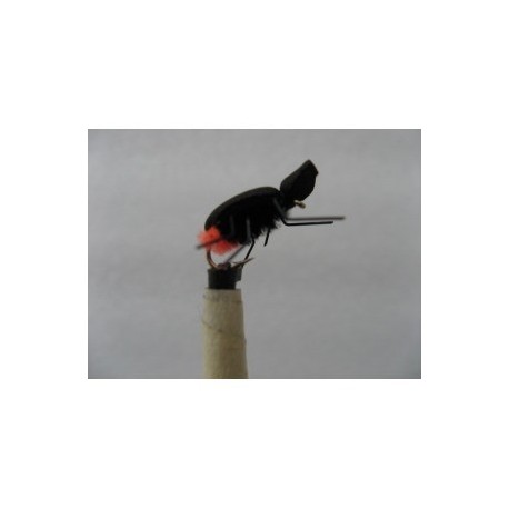 Terrestrials black orange butt foam beetle $3.00