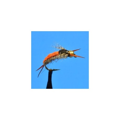 Beaded Nymphs Bead Head Orange Back Yellow Sally $2.50