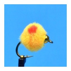 Beaded Nymphs Bead Head Orange W Red Spot $2.50