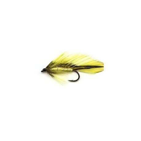 Streamers yellow badger matuka button $2.50