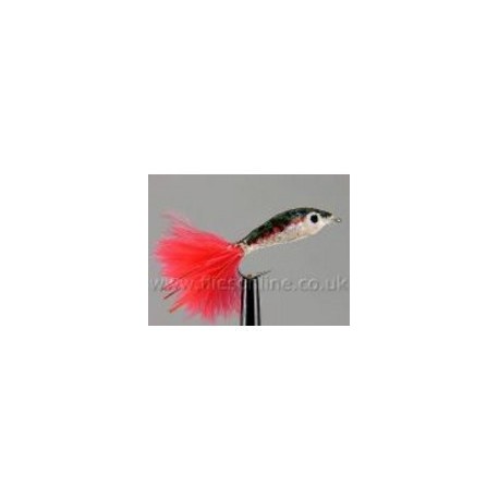 Streamers Epoxy Minnow Pearl and Red $4.00