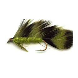 Streamers olive grizzly matuka button $2.50