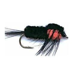 Streamers black orange montana button $2.50
