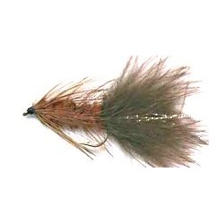 Streamers brown woolly bugger button $2.50