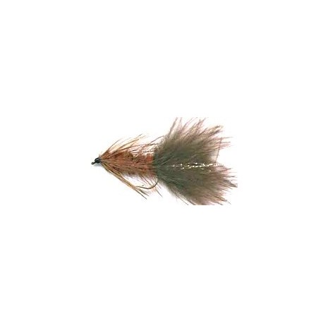 Streamers brown woolly bugger button $2.50
