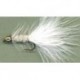 Streamers beaded white woolly bugger button $2.50