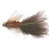 beaded brown woolly bugger button