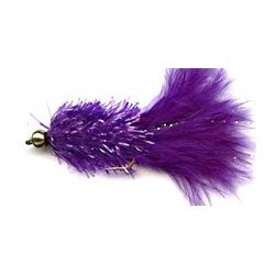 Streamers purple crystal woolly bugger button $2.50