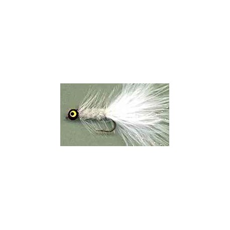 Streamers deepwater white woolly bugger button $2.50