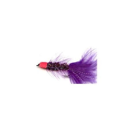 Streamers purple egg sucking woolly bugger button $2.50