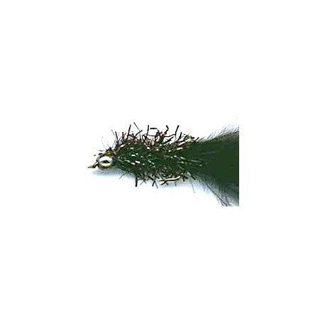 Streamers black crystal woolly bugger button $2.50