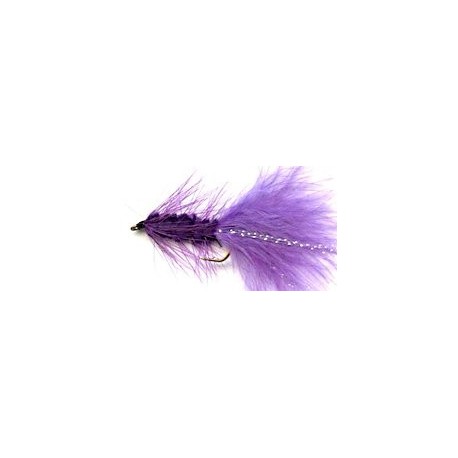 Streamers purple woolly bugger button $2.50