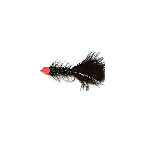Streamers black egg sucking leech woolly bugger button $2.50