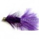 Streamers purple beaded woolly bugger button $2.50