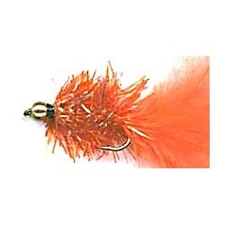 Streamers orange crystal woolly bugger button $2.50