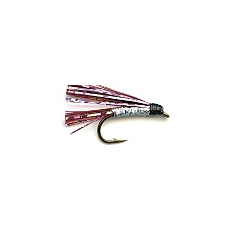 Streamers pink silver sparkler button $2.50