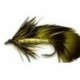Streamers yellow olive grizzly matuka button $2.50