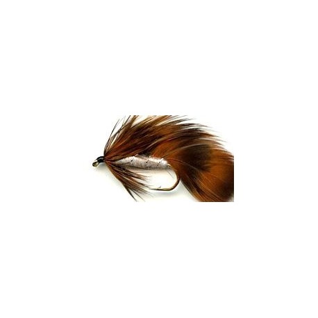 Streamers white orange matuka button $2.50