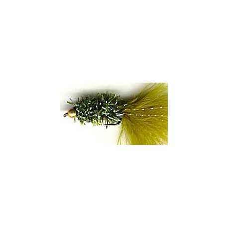 Streamers crystal olive woolly bugger button $2.50