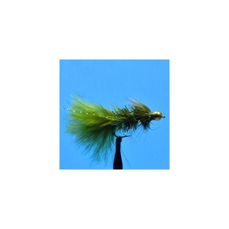 Streamers Bead Head Woolly Bugger Olive Krystal Flash $2.50