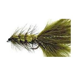 Streamers olive woolly bugger button $2.50