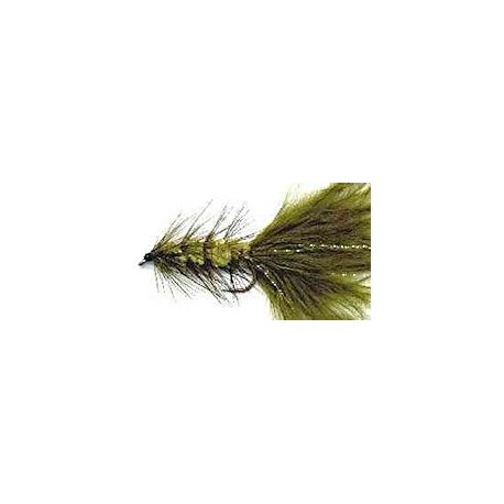 Streamers olive woolly bugger button $2.50