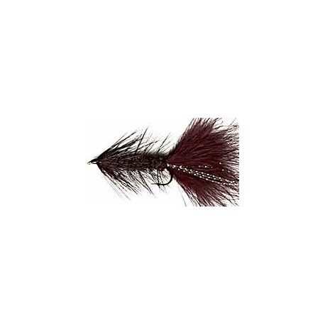 Streamers black woolly bugger button $2.50